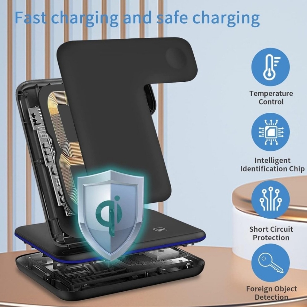 Black or white iPhone wireless rapid charger